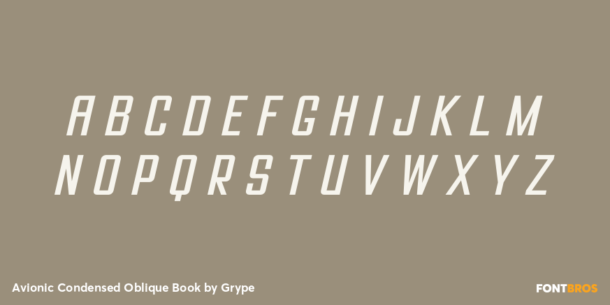Avionic Condensed Oblique Book Font Poster #2