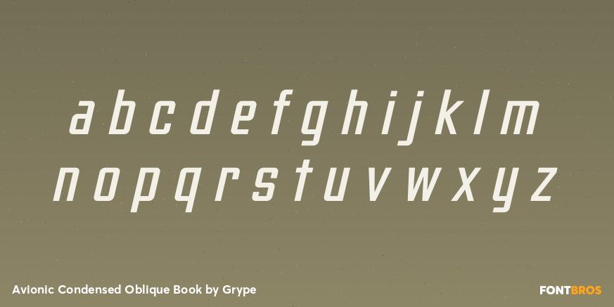 Avionic Condensed Oblique Book Font Poster #3