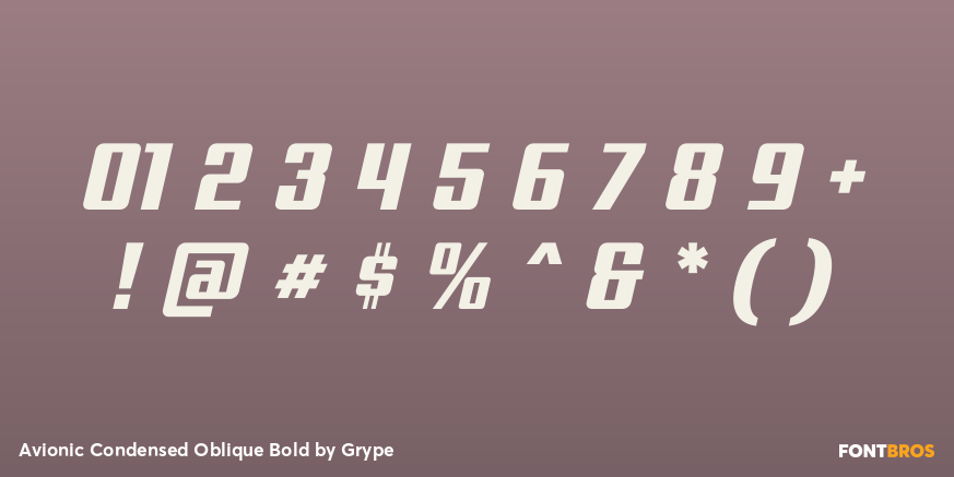 Avionic Condensed Oblique Bold Font Poster #4