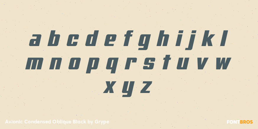 Avionic Condensed Oblique Black Font Poster #3