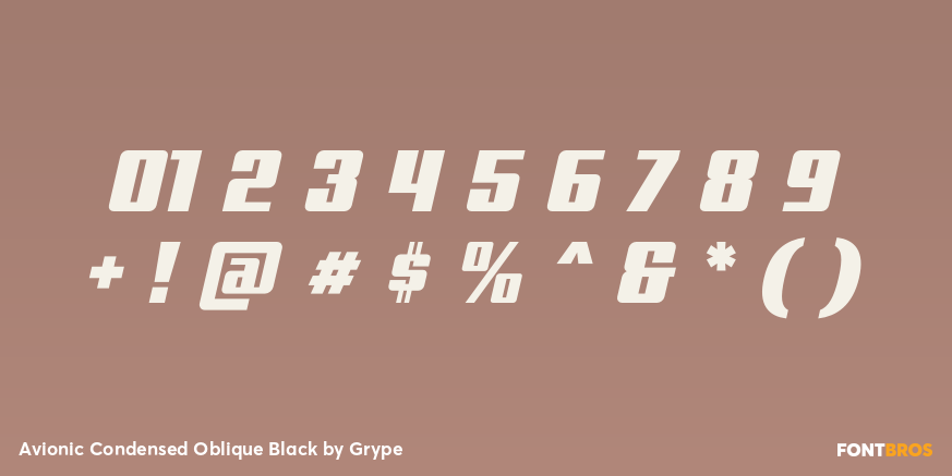 Avionic Condensed Oblique Black Font Poster #4