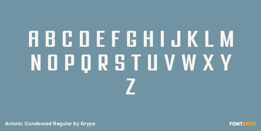 Avionic Condensed Regular Font Poster #2