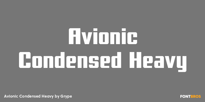 Avionic Condensed Heavy Poster