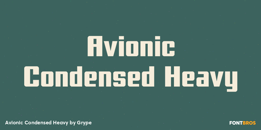 Avionic Condensed Heavy Poster