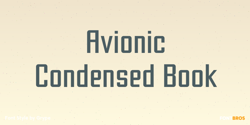 Avionic Condensed Book Font Poster #1