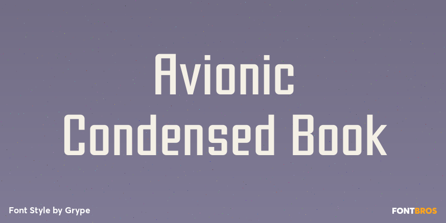 Avionic Condensed Book Font Poster #1