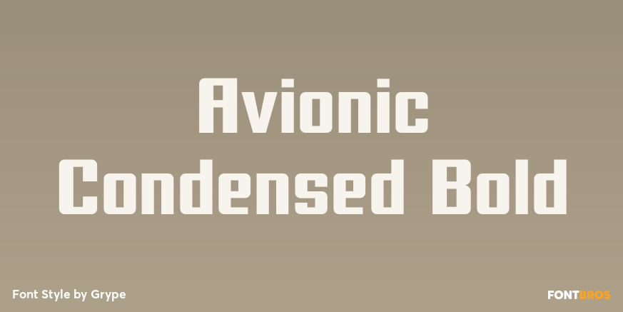 Avionic Condensed Bold Font Poster #1