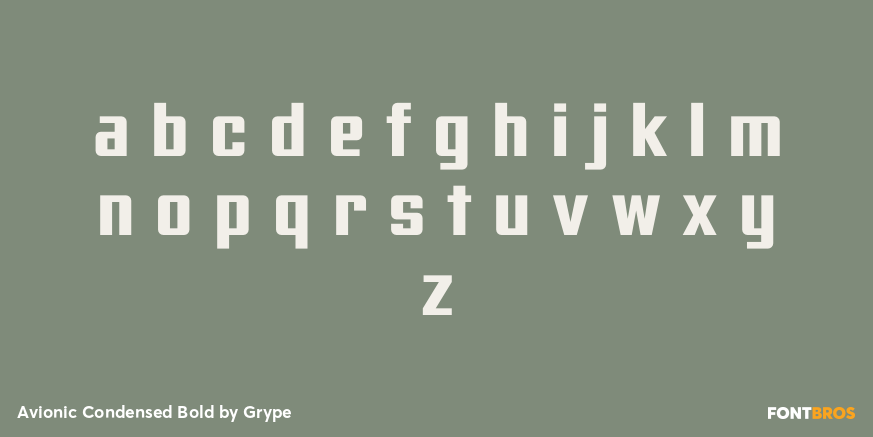 Avionic Condensed Bold Font Poster #1