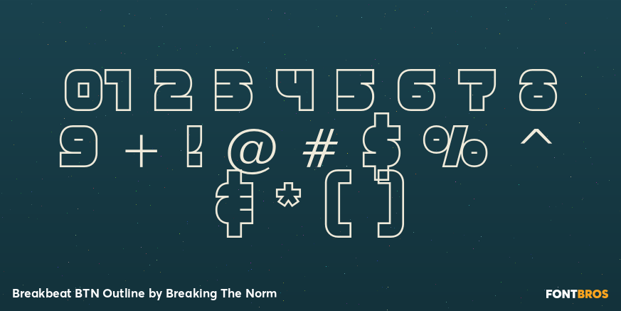 Breakbeat BTN Outline Font Poster #4