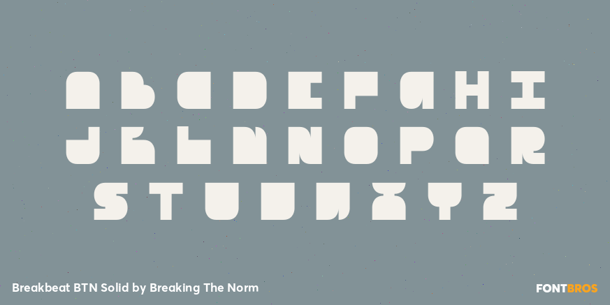 Breakbeat BTN Solid Font Poster #2