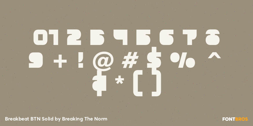 Breakbeat BTN Solid Font Poster #4