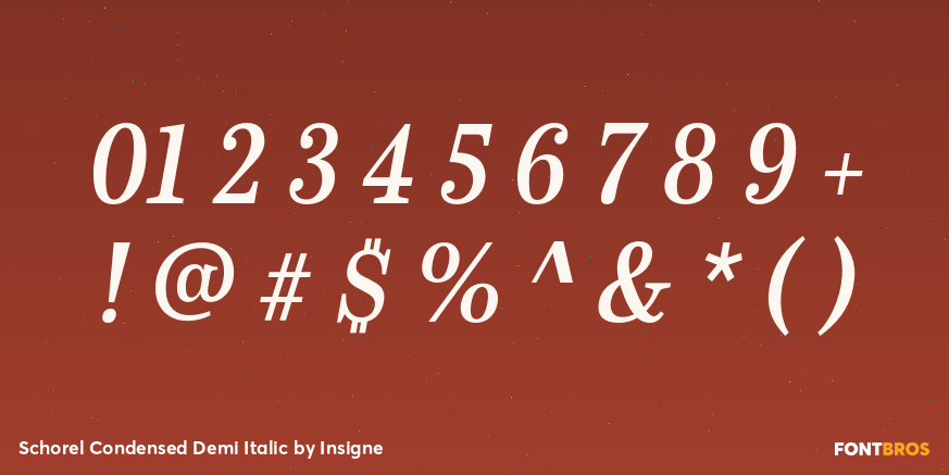 Schorel Condensed Demi Italic Font Poster #4