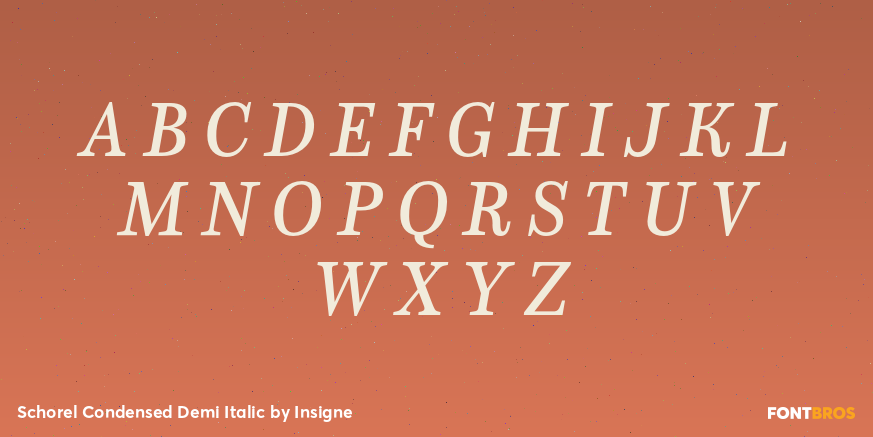 Schorel Condensed Demi Italic Font Poster #2