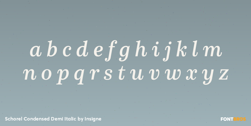 Schorel Condensed Demi Italic Font Poster #3