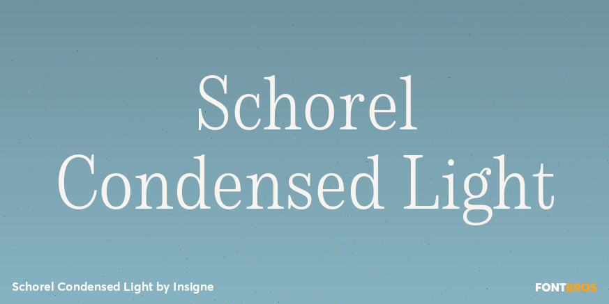 Schorel Condensed Light Font Poster #1