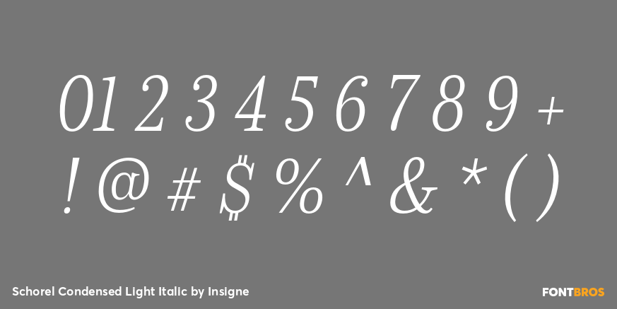 Schorel Condensed Light Italic Font Poster #4