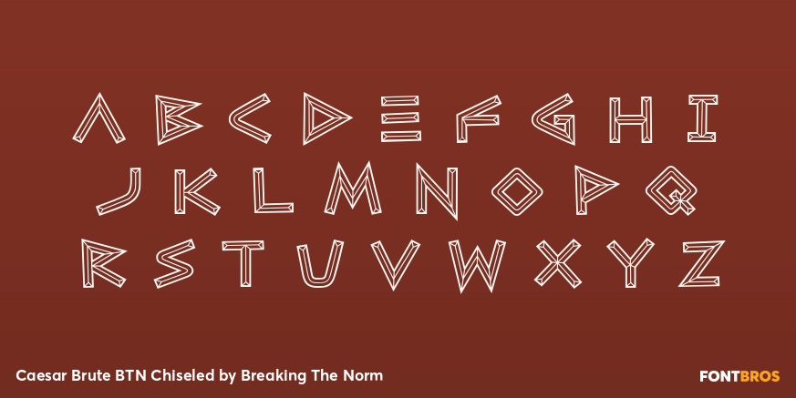 Caesar Brute BTN Chiseled Font Poster #2