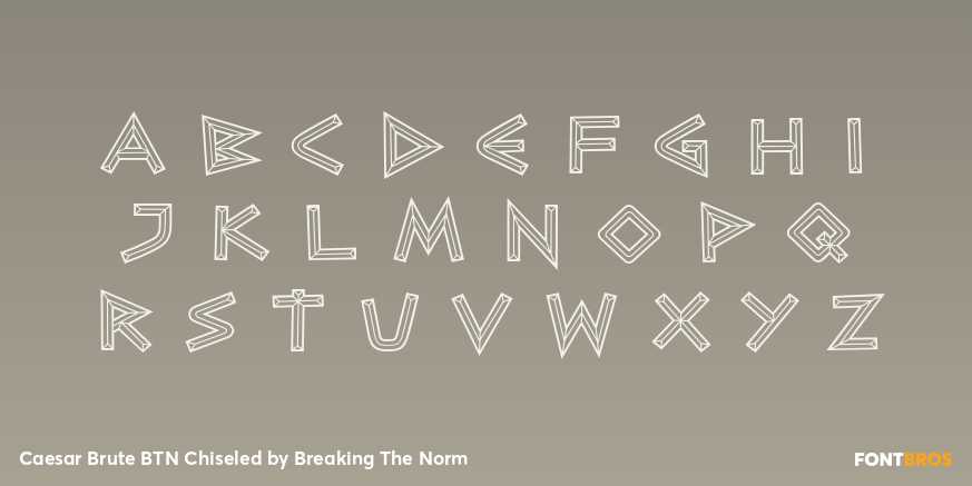 Caesar Brute BTN Chiseled Font Poster #3