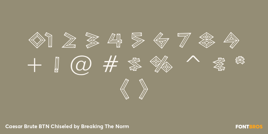 Caesar Brute BTN Chiseled Font Poster #4