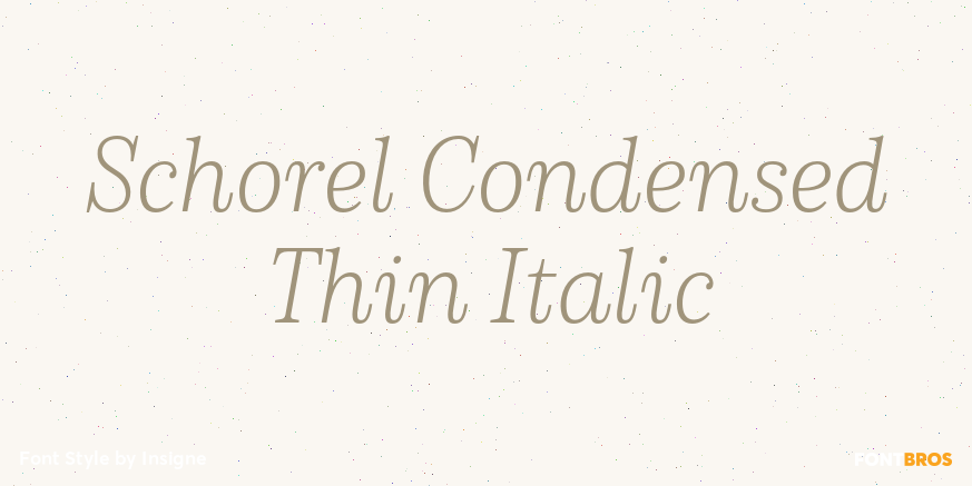 Schorel Condensed Thin Italic Poster