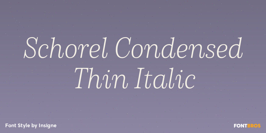 Schorel Condensed Thin Italic Poster