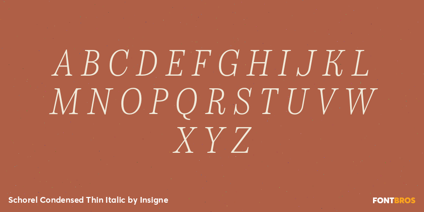 Schorel Condensed Thin Italic Font Poster #2