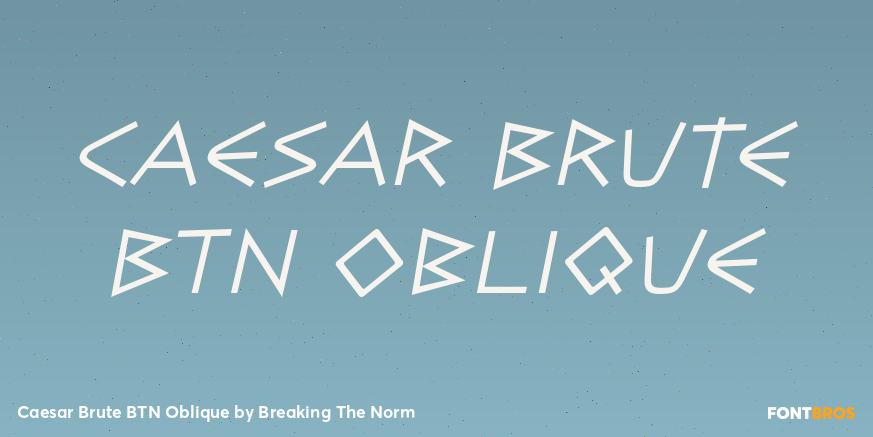 Caesar Brute BTN Oblique Font Poster #1
