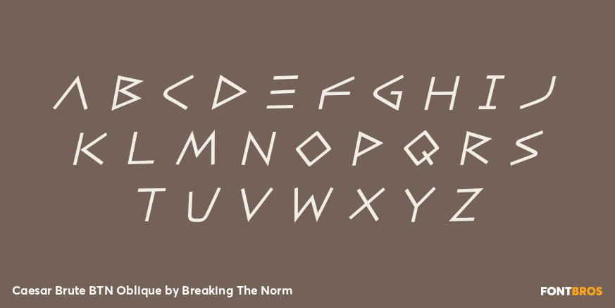 Caesar Brute BTN Oblique Font Poster #2