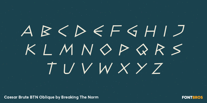 Caesar Brute BTN Oblique Font Poster #3