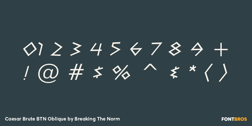 Caesar Brute BTN Oblique Font Poster #4