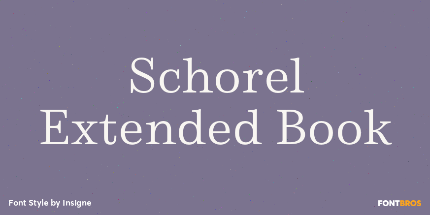 Schorel Extended Book Font Poster #1