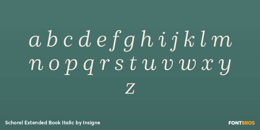 Schorel Extended Book Italic Font Poster #1
