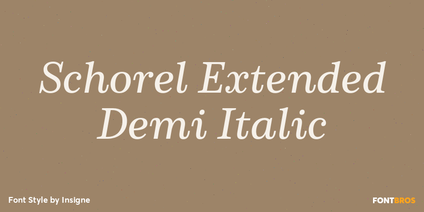 Schorel Extended Demi Italic Font Poster #1