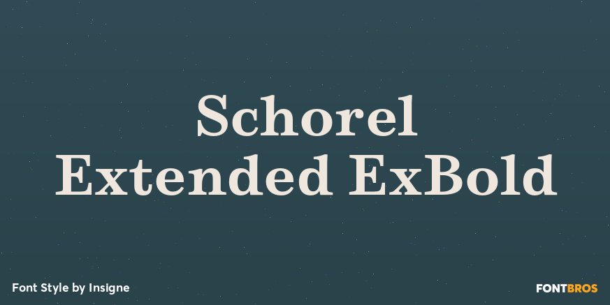 Schorel Extended ExBold Font Poster #1