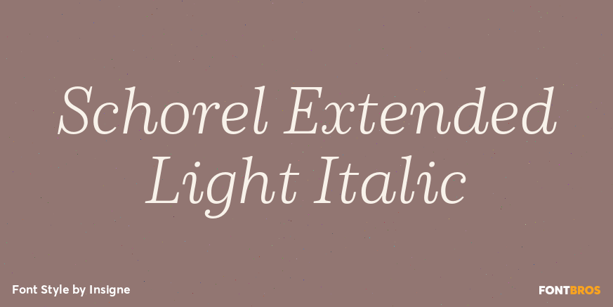Schorel Extended Light Italic Font Poster #1