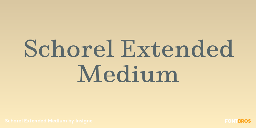 Schorel Extended Medium Font Poster #1