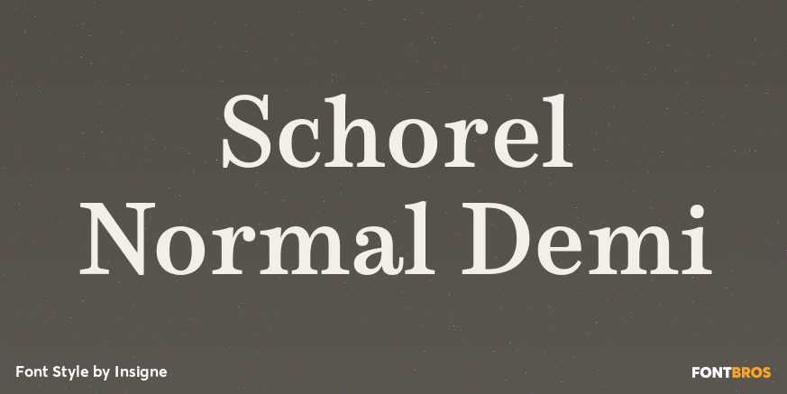 Schorel Normal Demi Font Poster #1