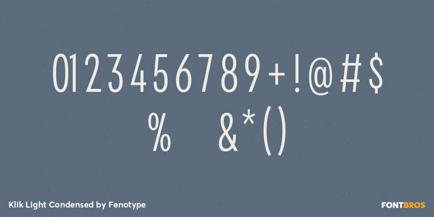 Klik Light Condensed Font Poster #4