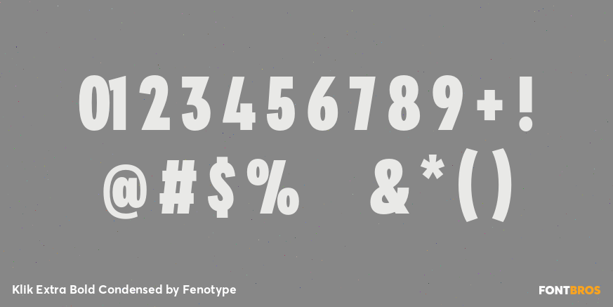 Klik Extra Bold Condensed Font Poster #1