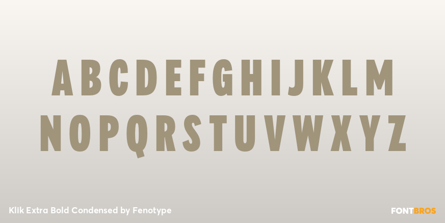 Klik Extra Bold Condensed Font Poster #1