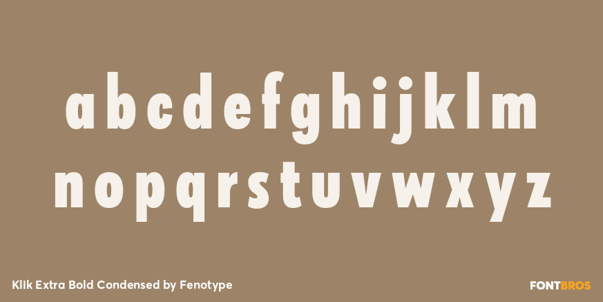 Klik Extra Bold Condensed Font Poster #1