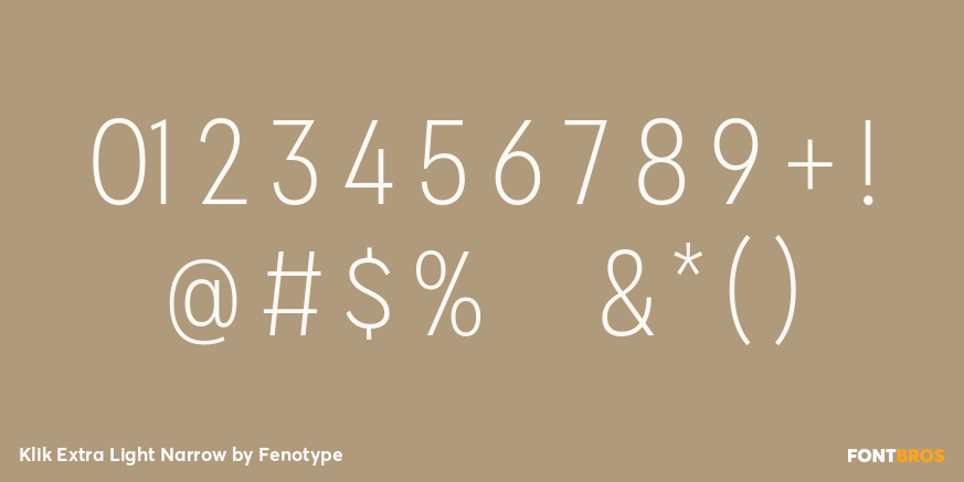 Klik Extra Light Narrow Font Poster #1
