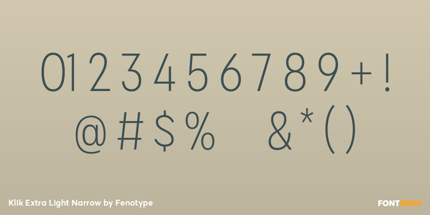 Klik Extra Light Narrow Font Poster #4