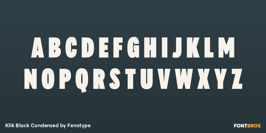 Klik Black Condensed Font Poster #2