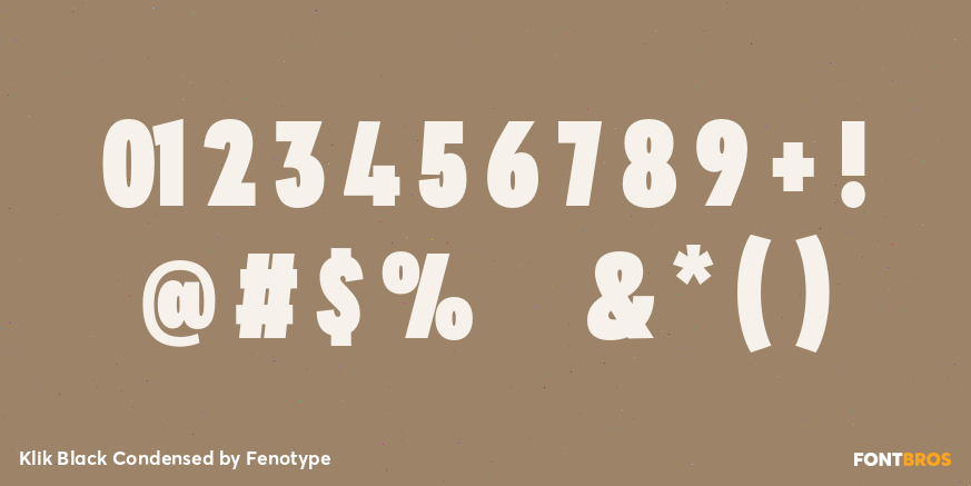 Klik Black Condensed Font Poster #4
