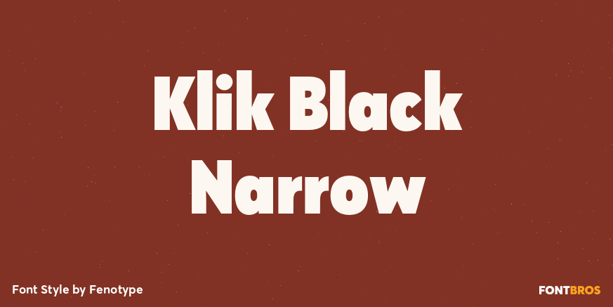 Klik Black Narrow Font Poster #1