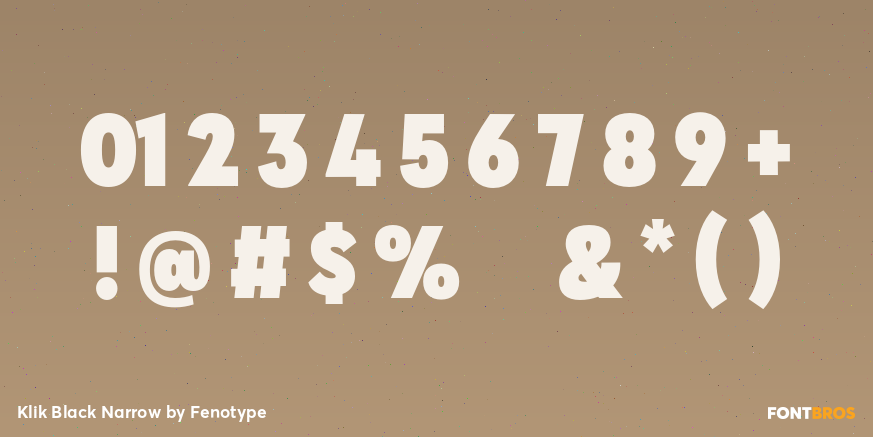 Klik Black Narrow Font Poster #1