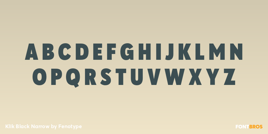 Klik Black Narrow Font Poster #2