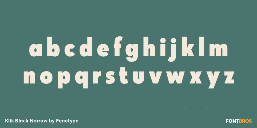 Klik Black Narrow Font Poster #3