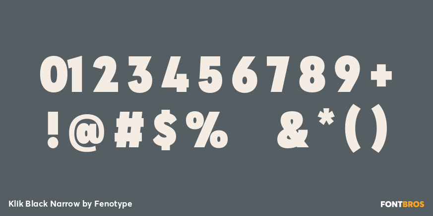 Klik Black Narrow Font Poster #4